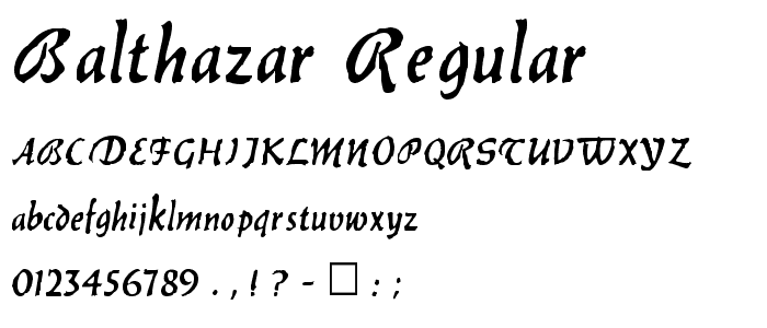 Balthazar Regular font